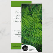 GROENE FERN BEDRIJFSKLANT LOGO KLANT DANK JE KAART (Voorkant / Achterkant)
