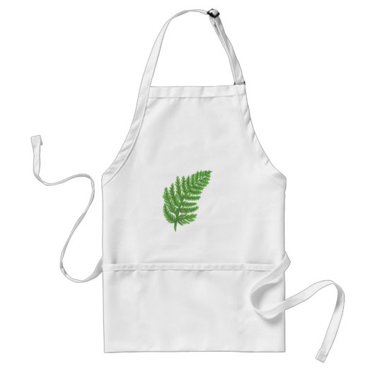 Groene Fern, botanisch patroon Standaard Schort (Voorkant)