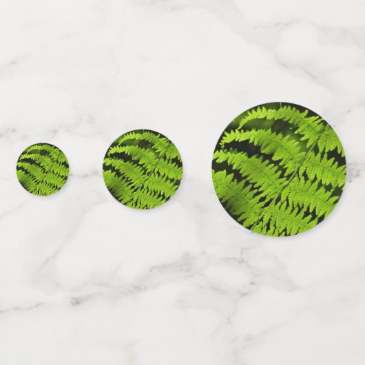 Groene fern confetti (Achterkanten)