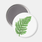 Groene fern, groene bladeren, botanische patronen magneet (Voorkant / Achterkant)