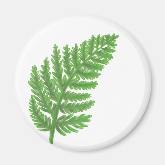 Groene fern, groene bladeren, botanische patronen magneet (Voorkant)