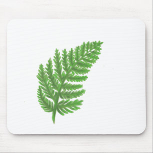 Groene fern, groene bladeren, botanische patronen muismat