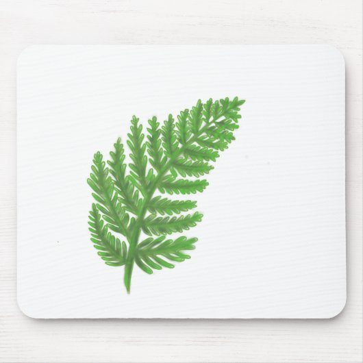 Groene fern, groene bladeren, botanische patronen muismat (Voorkant)