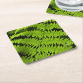 Groene fern kartonnen onderzetters (Schuin)