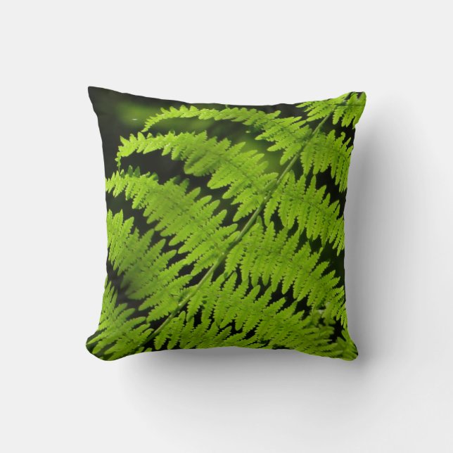 Groene fern kussen (Voorkant)