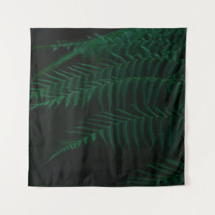 GROENE FERN-PLANT IN DICHTERE FOTOGRAFIE WANDKLEED