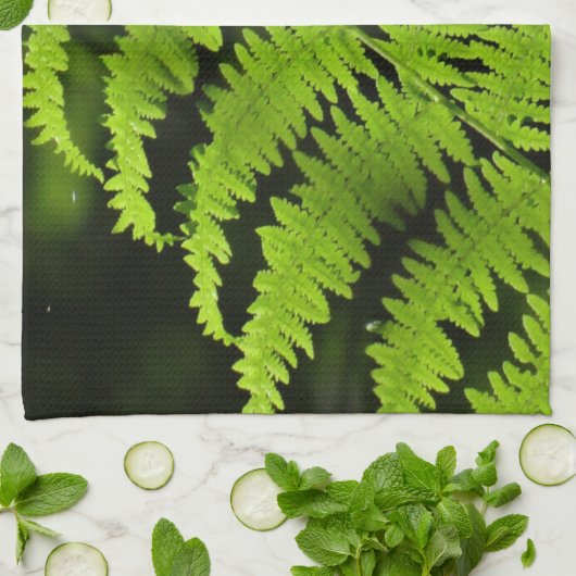 Groene fern theedoek (Gevouwen)