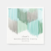Groene Fiesta Moderne Fringe Bachelorette Party Servet (Voorkant)