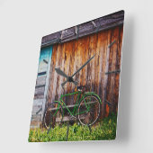 Groene fiets 1 wandklokken (Hoek)