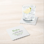 Groene Fiets Baby shower Kartonnen Onderzetters (Insitu)