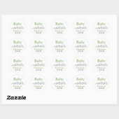 Groene Fiets Baby shower Ronde Sticker (Vel)