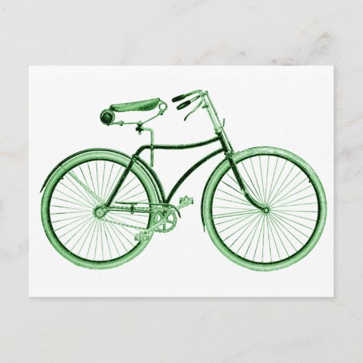 groene fiets briefkaart (Voorkant)