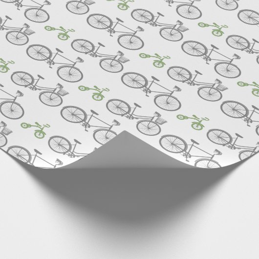 Groene fiets cadeaupapier (Hoek)