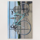 Groene fiets in het Paleis Christiansborg, Kopenha Legpuzzel (Verticaal)