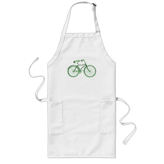 groene fiets lang schort (Voorkant)
