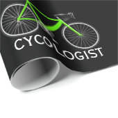 Groene fiets met Cycologistische tekst Cadeaupapier (Rol Hoek)