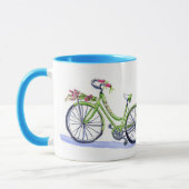 groene fiets met Stoessel House Mok (Links)