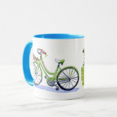 groene fiets met Stoessel House Mok (Voorkant links)