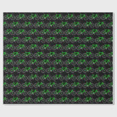 groene fiets op zwart verpakkingspapier cadeaupapier (Vlak)