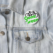 groene fiets ronde button 5,7 cm (In situ)