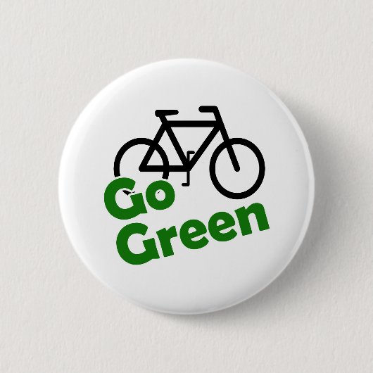 groene fiets ronde button 5,7 cm (Voorkant)