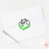 groene fiets ronde sticker (Envelop)
