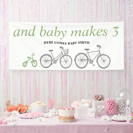 Groene fiets spandoek (Feest)