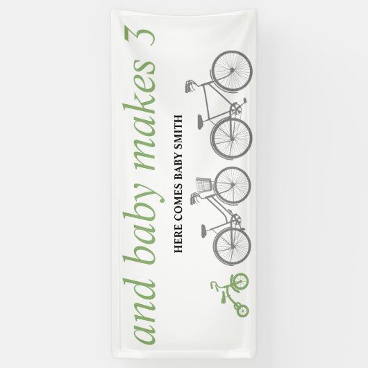 Groene fiets spandoek (Verticaal)