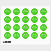Groene fiets stickers met leuke fietstocht quote (Vel)