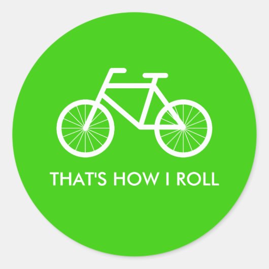 Groene fiets stickers met leuke fietstocht quote (Voorkant)