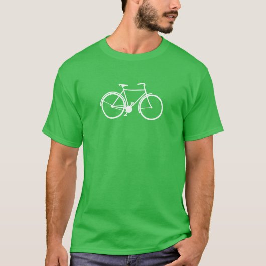 Groene fiets T-shirt (Voorkant)