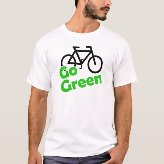groene fiets t-shirt (Voorkant)