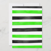 Groene fiets verjaardagsuitnodiging kaart (Achterkant)