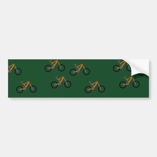 Groene fietsen bumpersticker (Voorkant)