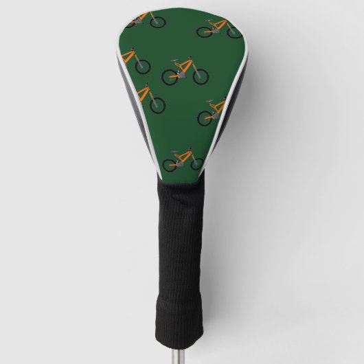 Groene fietsen golfheadcover (Voorkant)