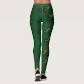 Groene fietsen leggings (Achterkant)
