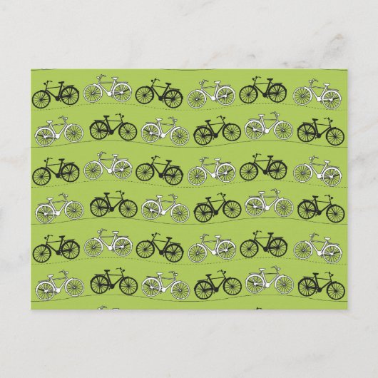 groene fietspatroon afdrukken briefkaart (Voorkant)