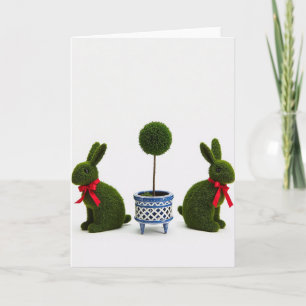 Groene Figuren Topiary Kunst Kaart