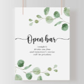 Groene fijne eucalyptus Weddenschap met open balk Poster