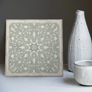 Groene Filigree Achterwand Badkamer Open Haard Rep Tegeltje