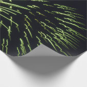 Groene Fireworks Gift Wrap Cadeaupapier (Hoek)