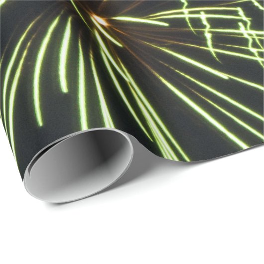 Groene Fireworks Gift Wrap Cadeaupapier (Rol Hoek)