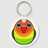 Groene Fischer lovebird Sleutelhanger (Voorkant)