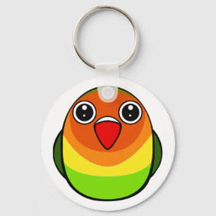 Groene Fischer lovebird Sleutelhanger