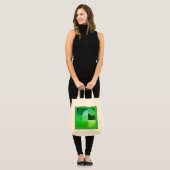 Groene flach-zak tote bag (Voorkant (model))