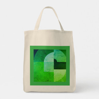 Groene flach-zak tote bag