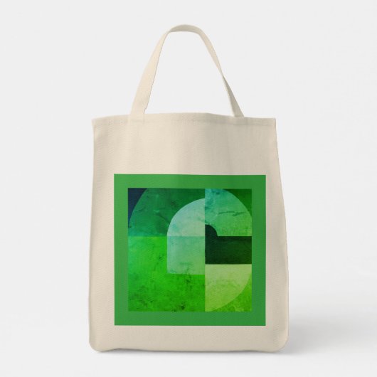 Groene flach-zak tote bag (Achterkant)