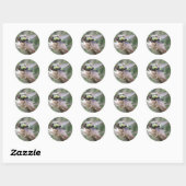 Groene flacon met Macro-Sticker Ronde Sticker (Vel)