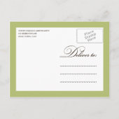 GROENE FLATWARE | REPETITIEDINER UITNODIGEN UITNODIGING BRIEFKAART (Achterkant)