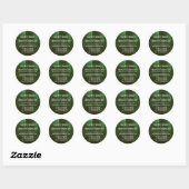 Groene fles / profiel ronde sticker (Vel)